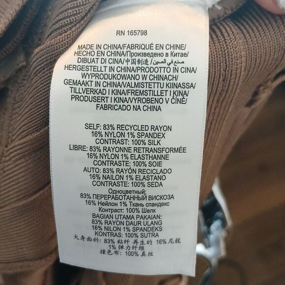 Herve Leger Draped Silk Cut Out Mini Dress NWT Size 8 - Picture 11 of 11